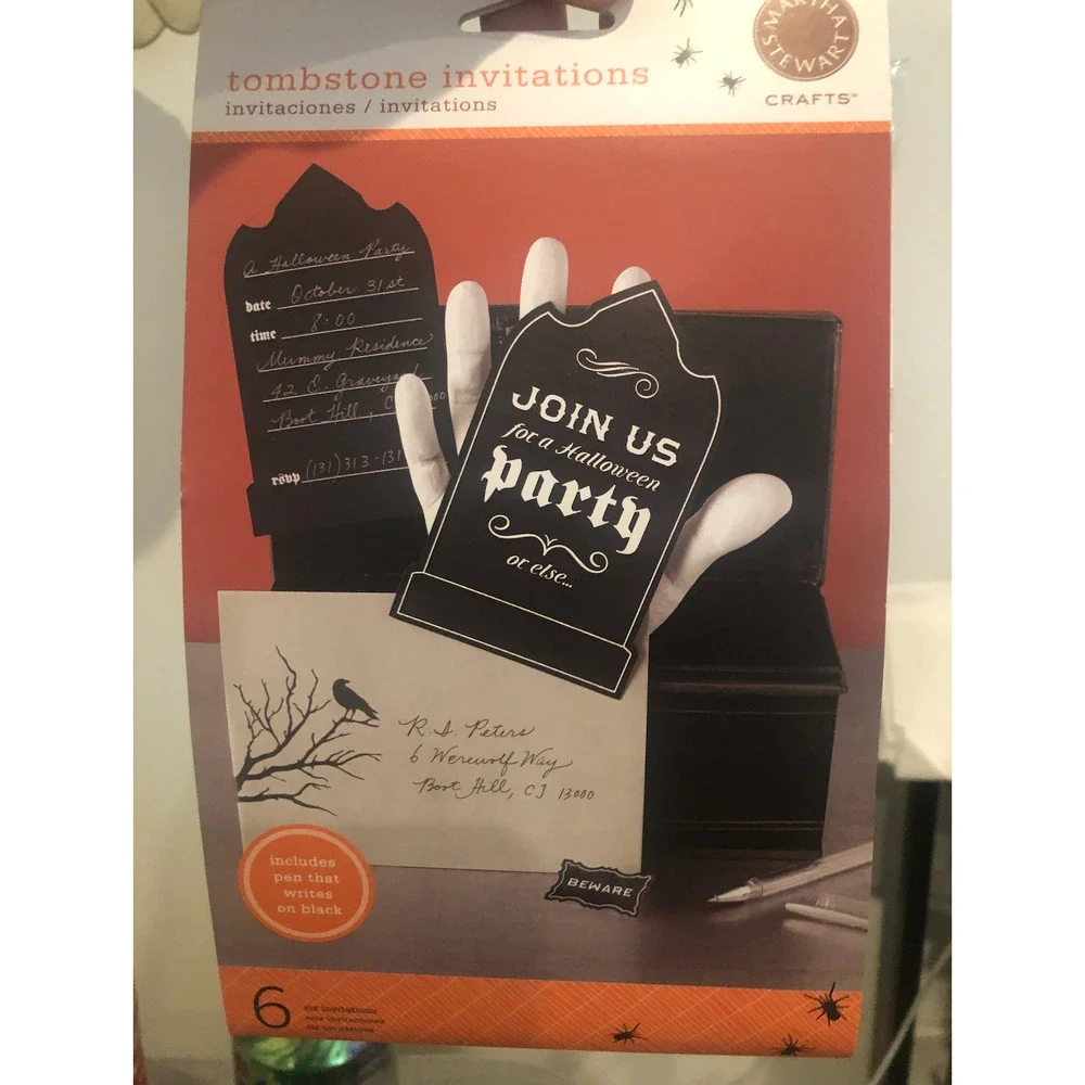 NWT Martha Stewart Crafts Halloween‎ Invite Bundle 22 Invites Total